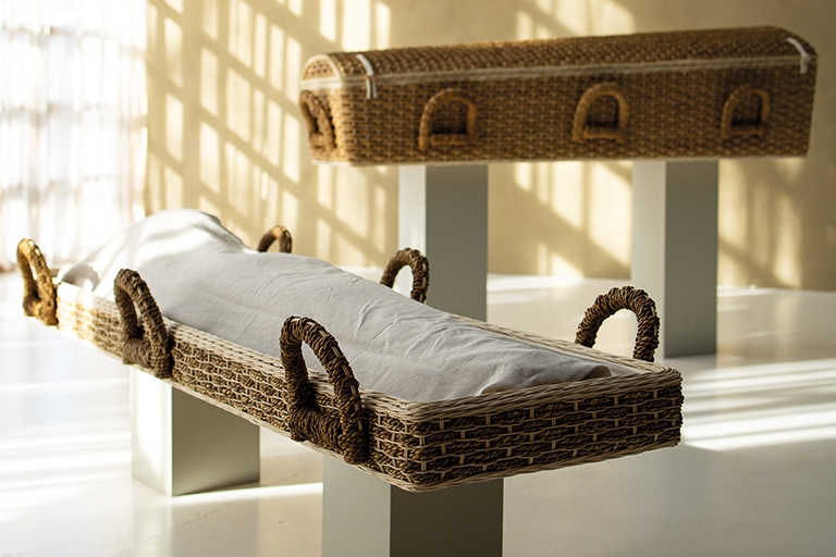 Gevlochten opbaarplank Abaca